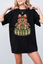 Books christmas tree tee