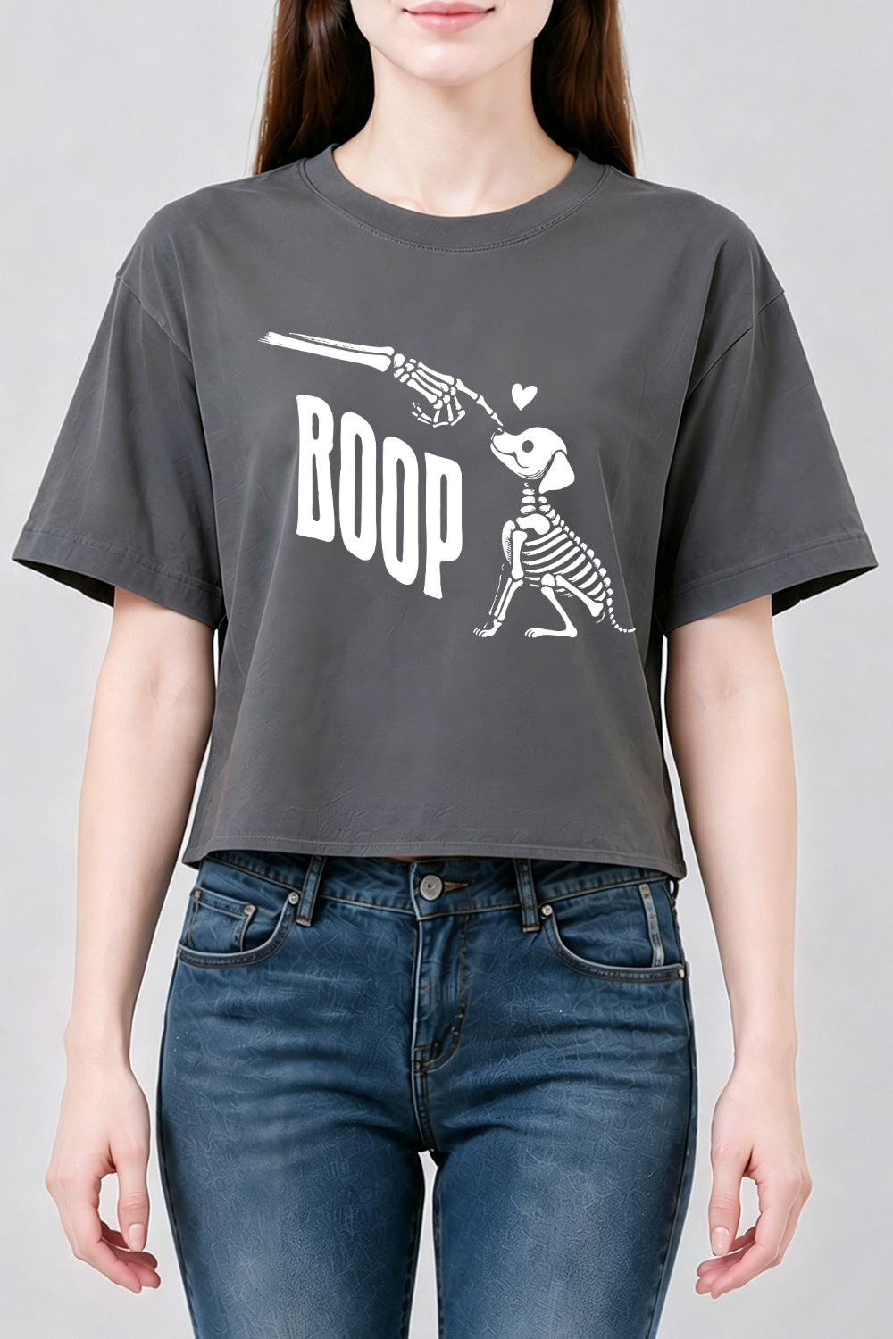 Boop dog nose crop top