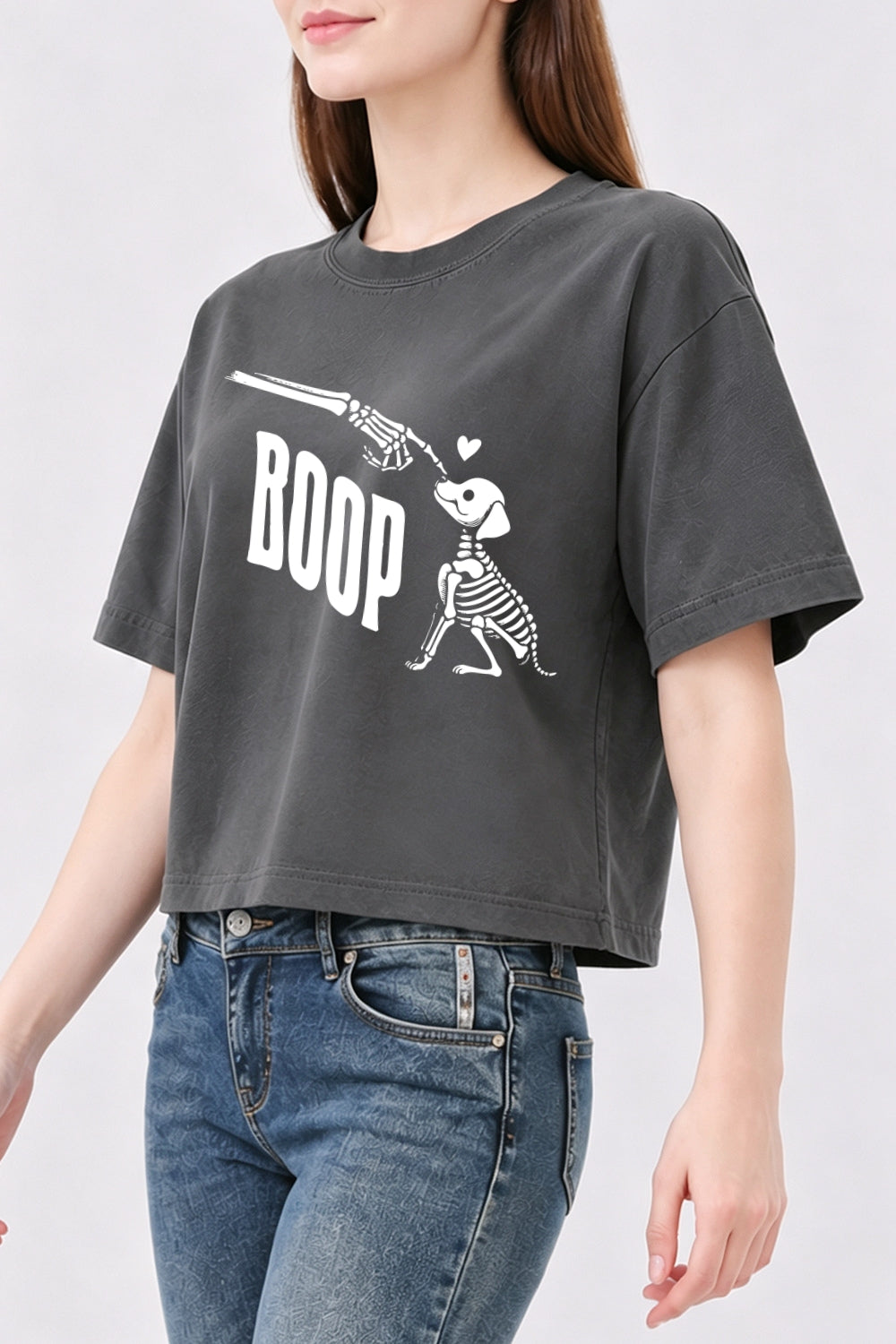 Boop dog nose crop top
