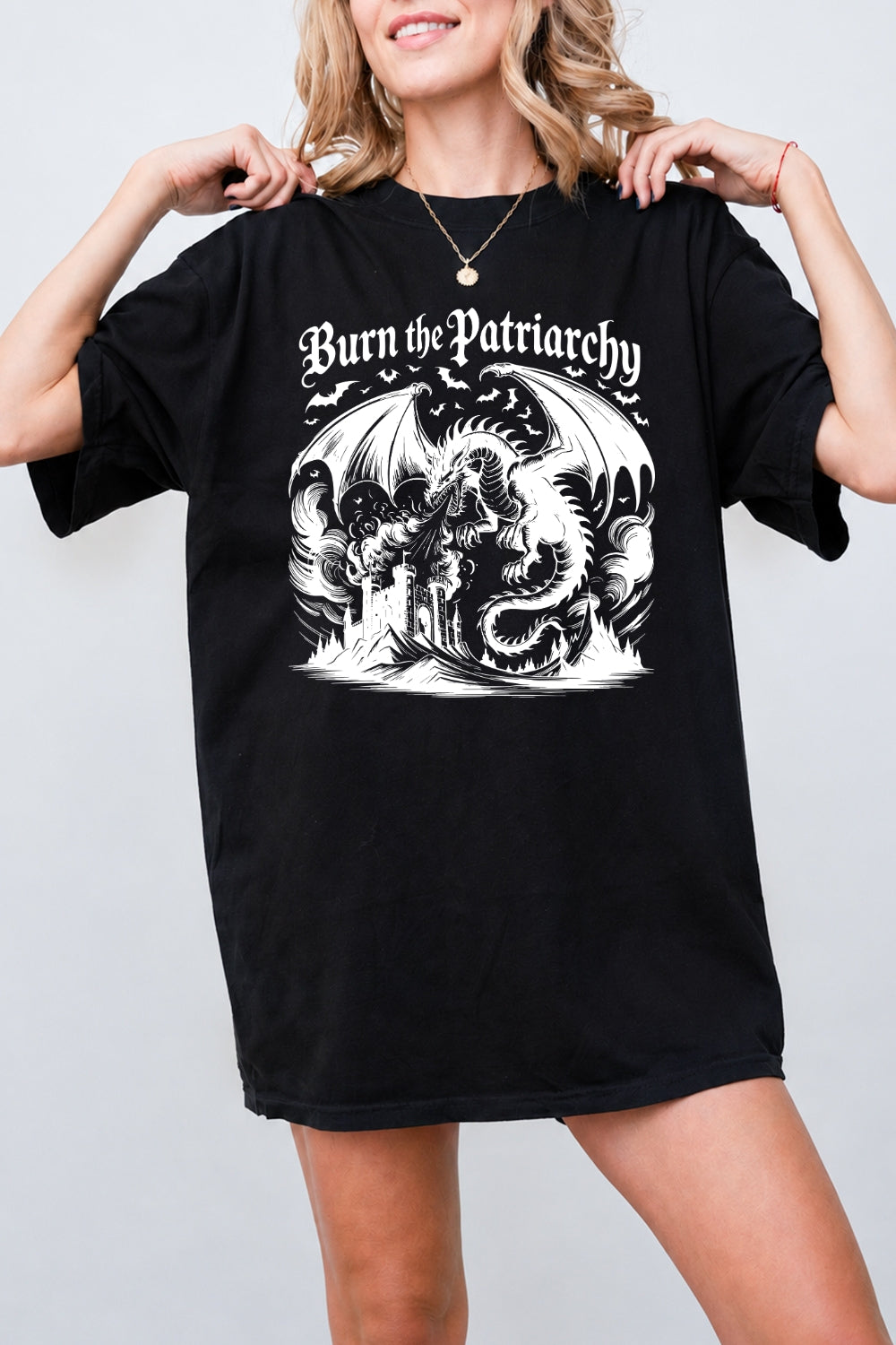 Burn the patriarchy dragon tee
