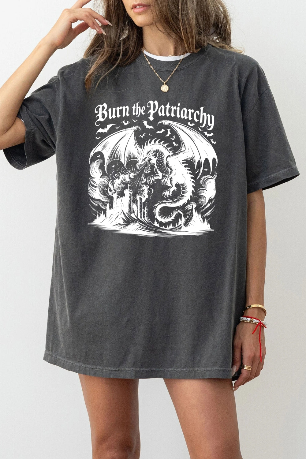Burn the patriarchy dragon tee