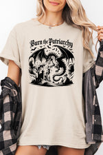 Burn the patriarchy dragon tee