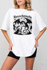Burn the patriarchy dragon tee
