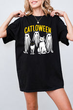 Catloween funny halloween tee
