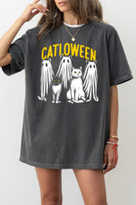 Catloween funny halloween tee