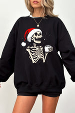 Christmas coffee skull sweatshirt