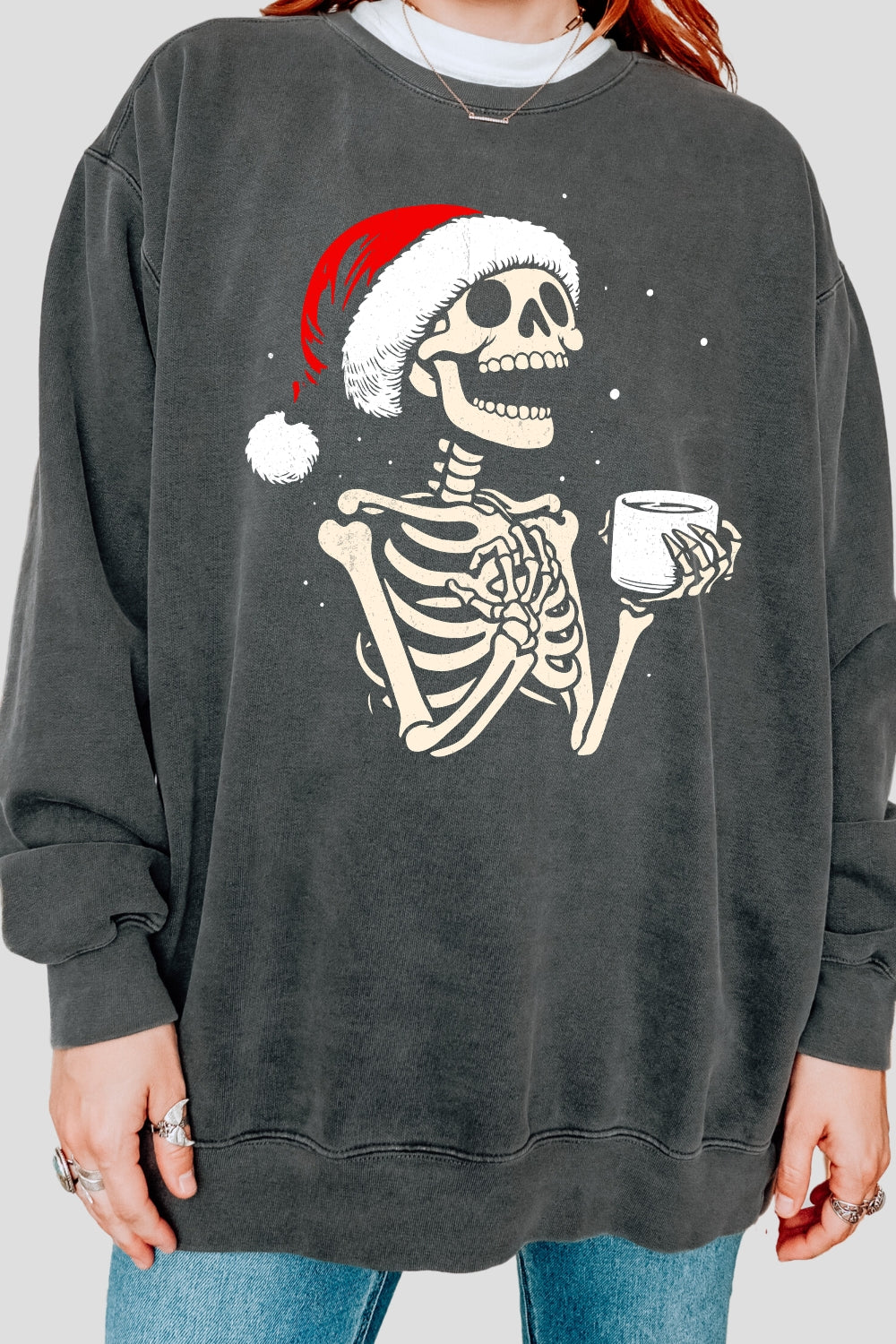 Christmas coffee skull sweatshirt