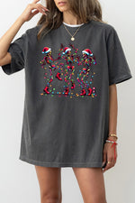 Christmas dancing skeleton crop top