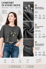 Christmas frog reindeer crop top