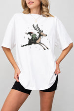 Christmas frog reindeer tee