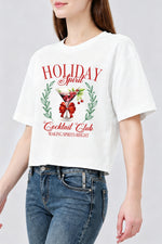 Christmas holiday cocktail club crop top