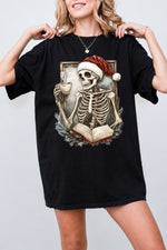 Christmas skull coffee tee