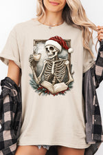 Christmas skull coffee tee