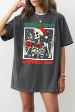 Coffee feminist rage christmas tee