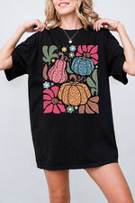 Colorful leopard pumpkin tee
