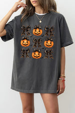 Coquette halloween pumpkin tee