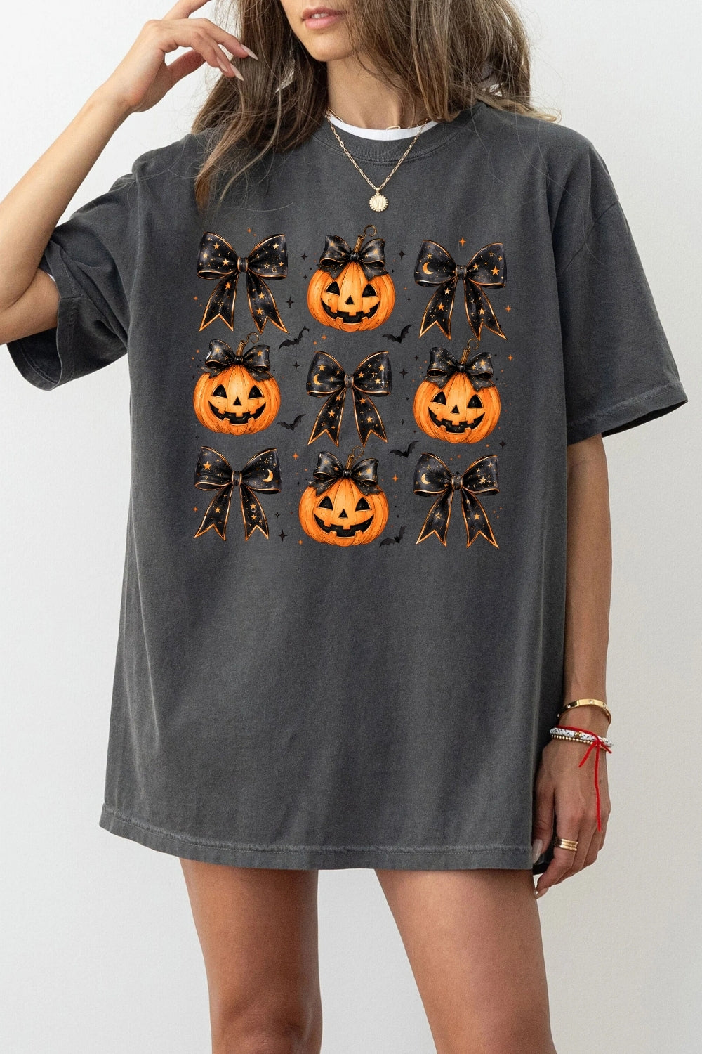 Coquette halloween pumpkin tee