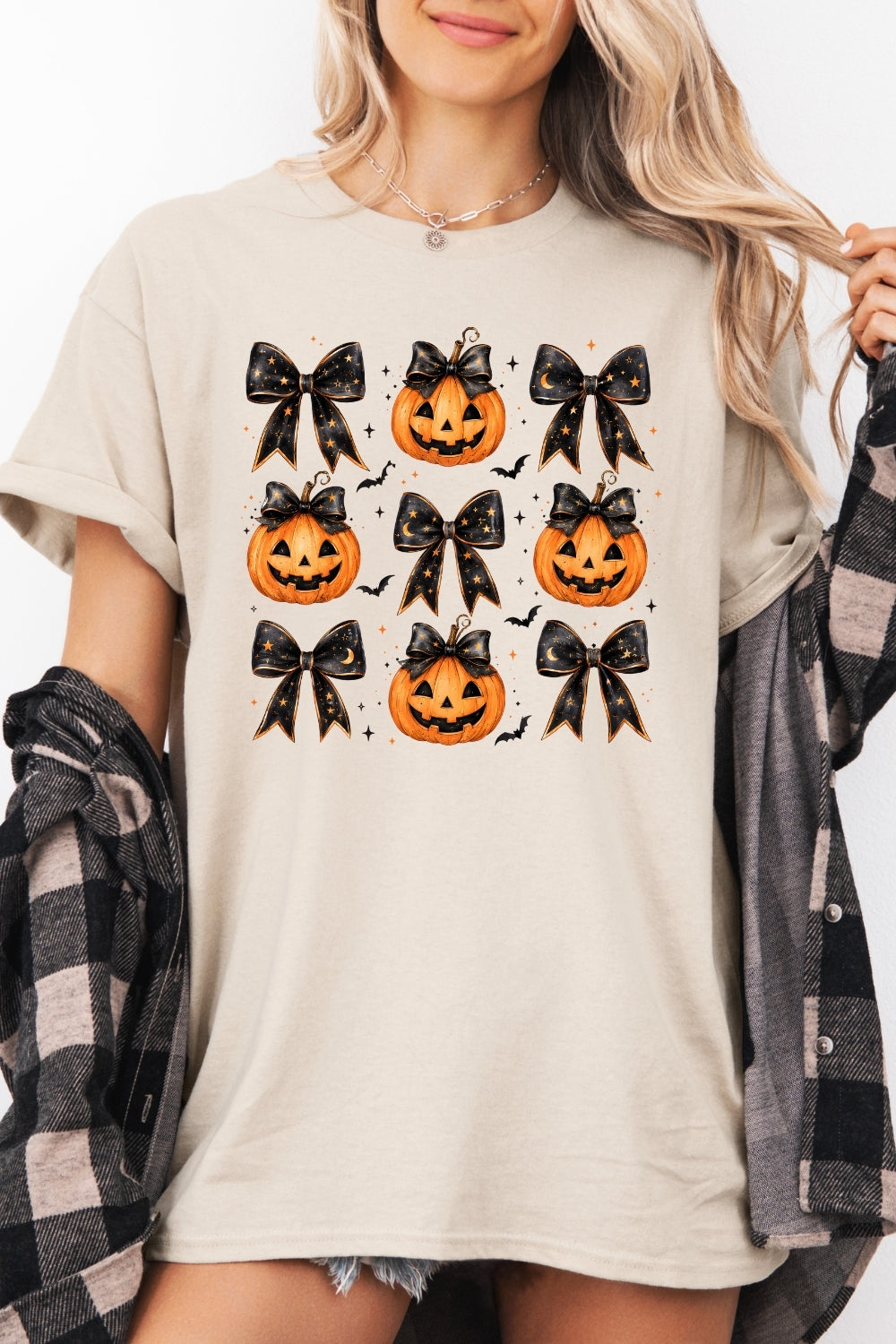 Coquette halloween pumpkin tee