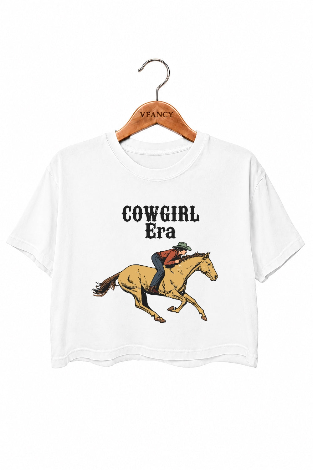 Cowgirl era horse rider crop top