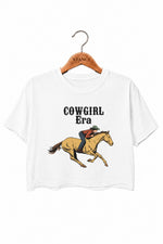 Cowgirl era horse rider crop top