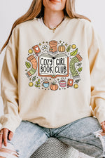 Cozy girl book club sweatshirt