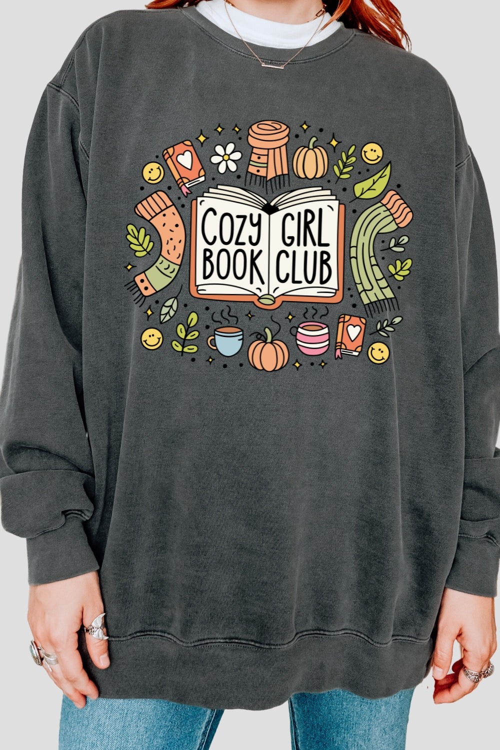 Cozy girl book club sweatshirt