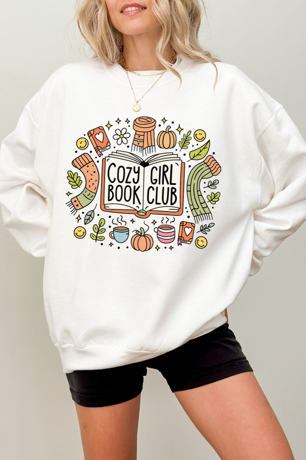 Cozy girl book club sweatshirt