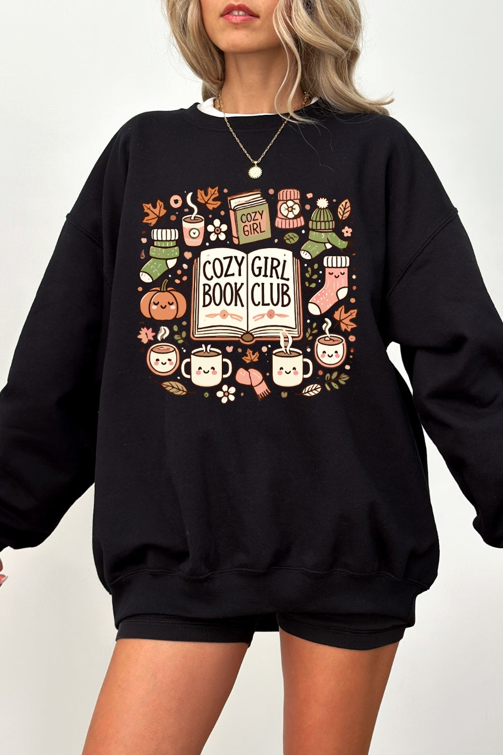 Cozy girl book club warm sweatshirt