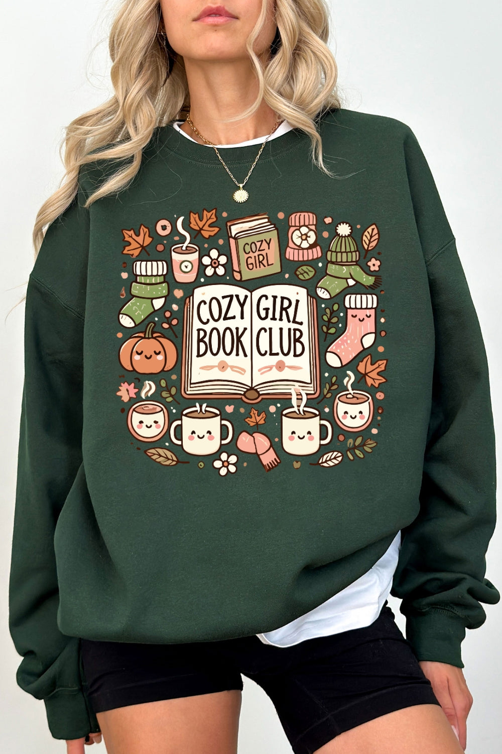 Cozy girl book club warm sweatshirt