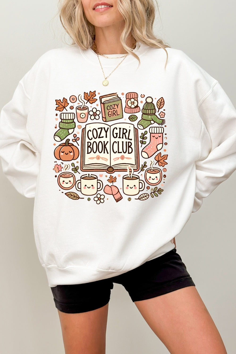 Cozy girl book club warm sweatshirt