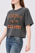 Creepin it country crop top