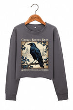 Crows before bros crop sweatshirt