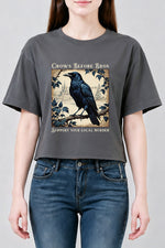 Crows before bros crop top