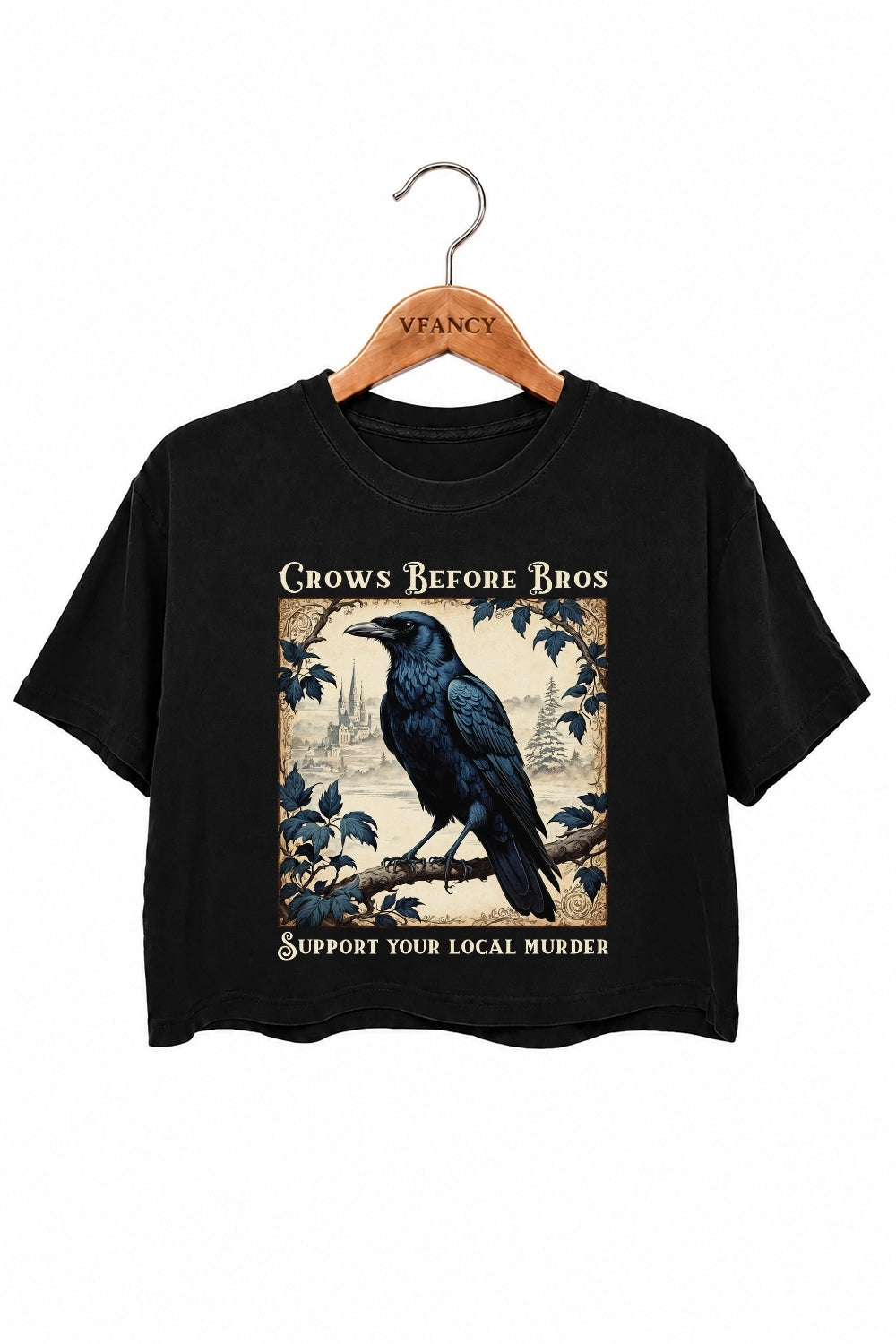 Crows before bros crop top