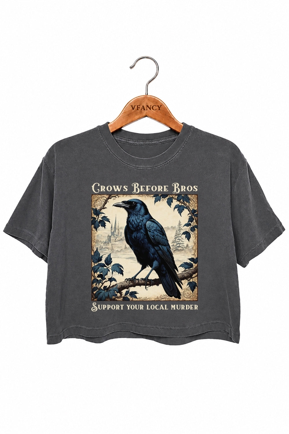 Crows before bros crop top
