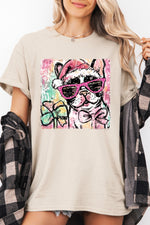Cute christmas bulldog tee