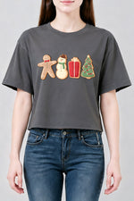 Cute christmas cookies crop top