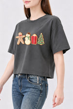 Cute christmas cookies crop top