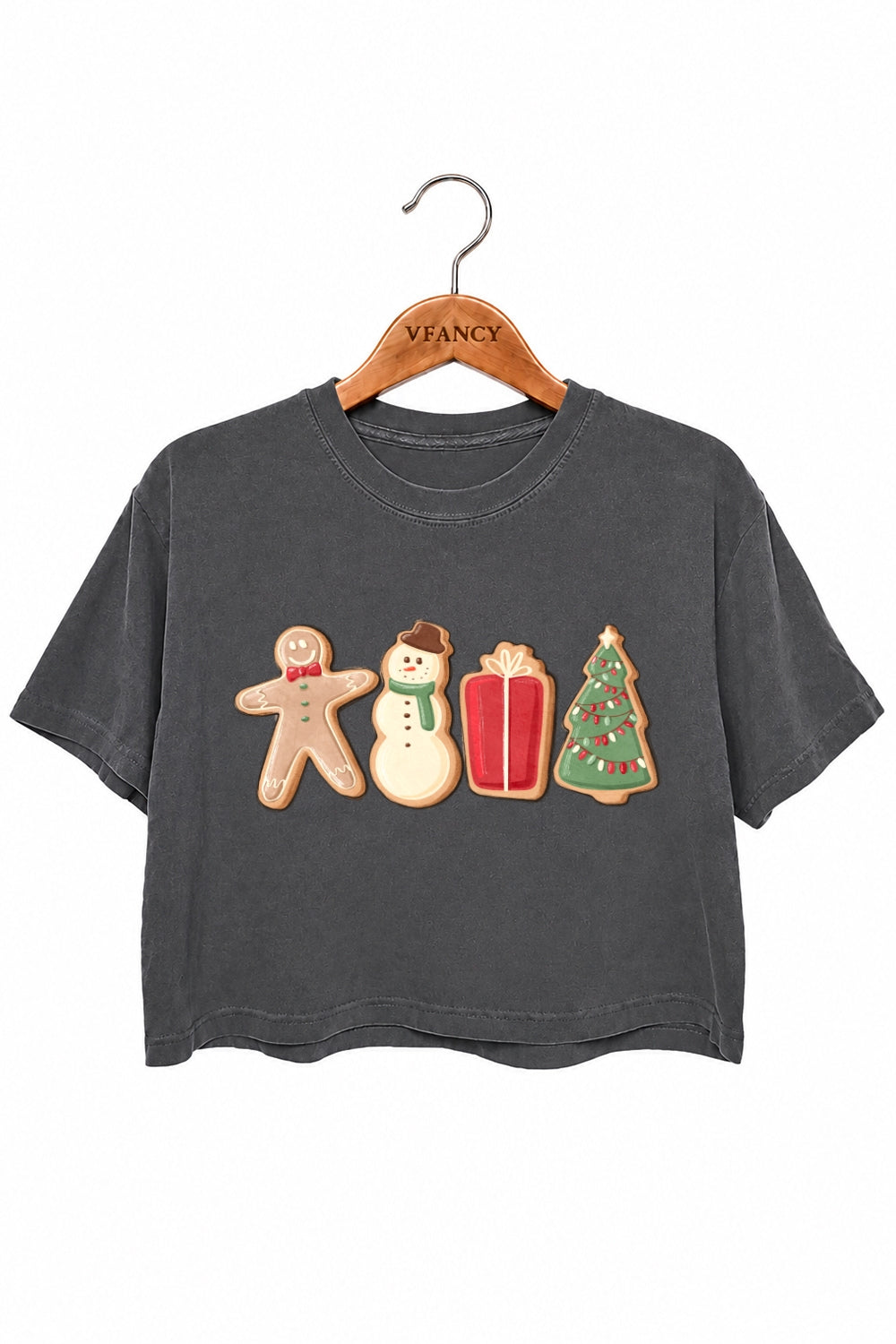 Cute christmas cookies crop top