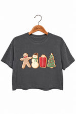 Cute christmas cookies crop top