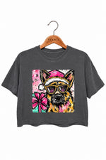 Cute christmas german shepherd crop top