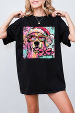 Cute christmas golden retriever tee