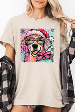 Cute christmas golden retriever tee