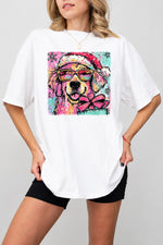 Cute christmas golden retriever tee