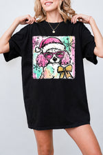 Cute christmas poodle tee