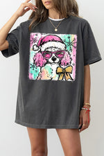 Cute christmas poodle tee