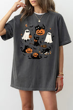 Cute halloween ghost cat tee