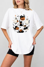 Cute halloween ghost cat tee