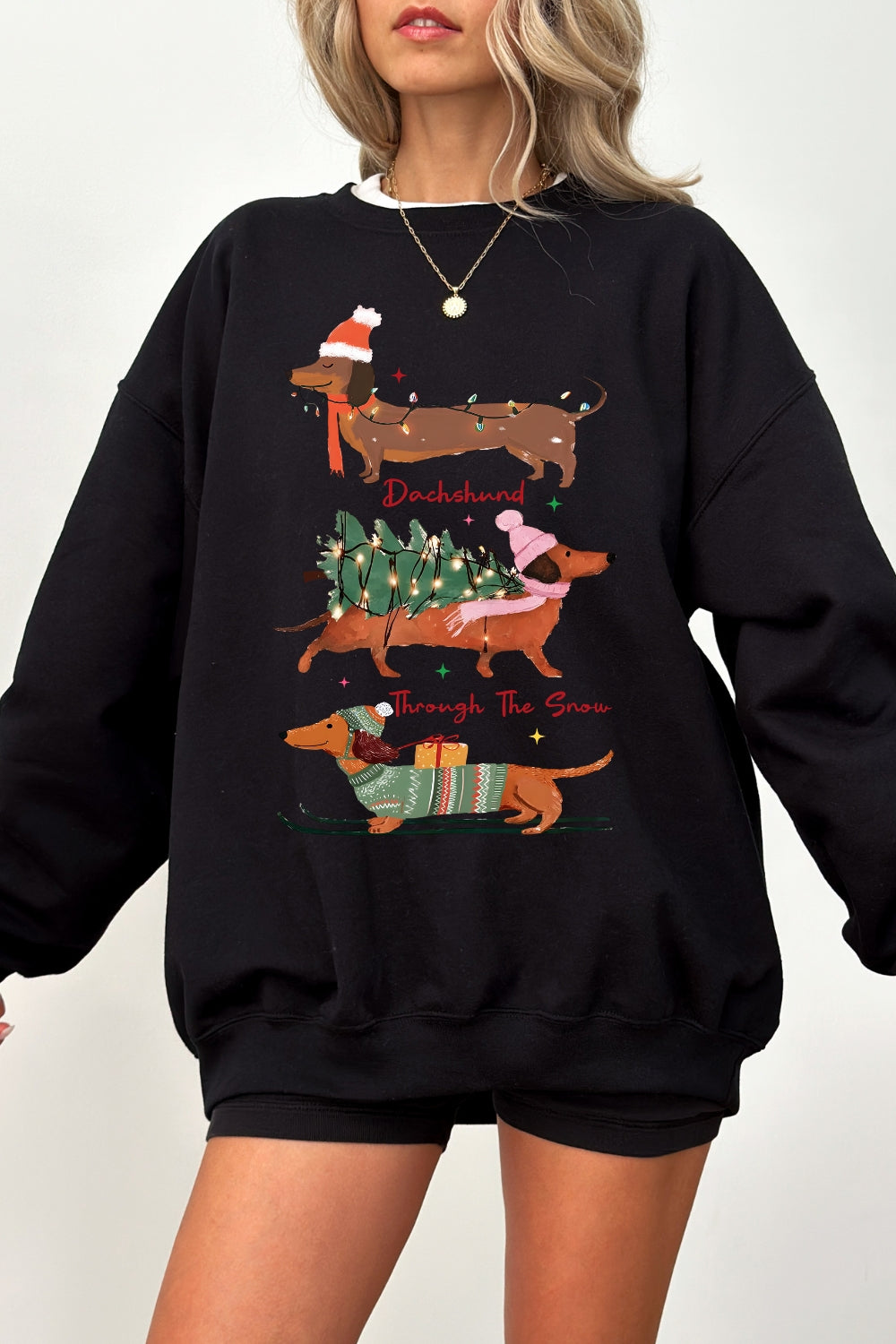 Dachshund christmas vibes sweatshirt