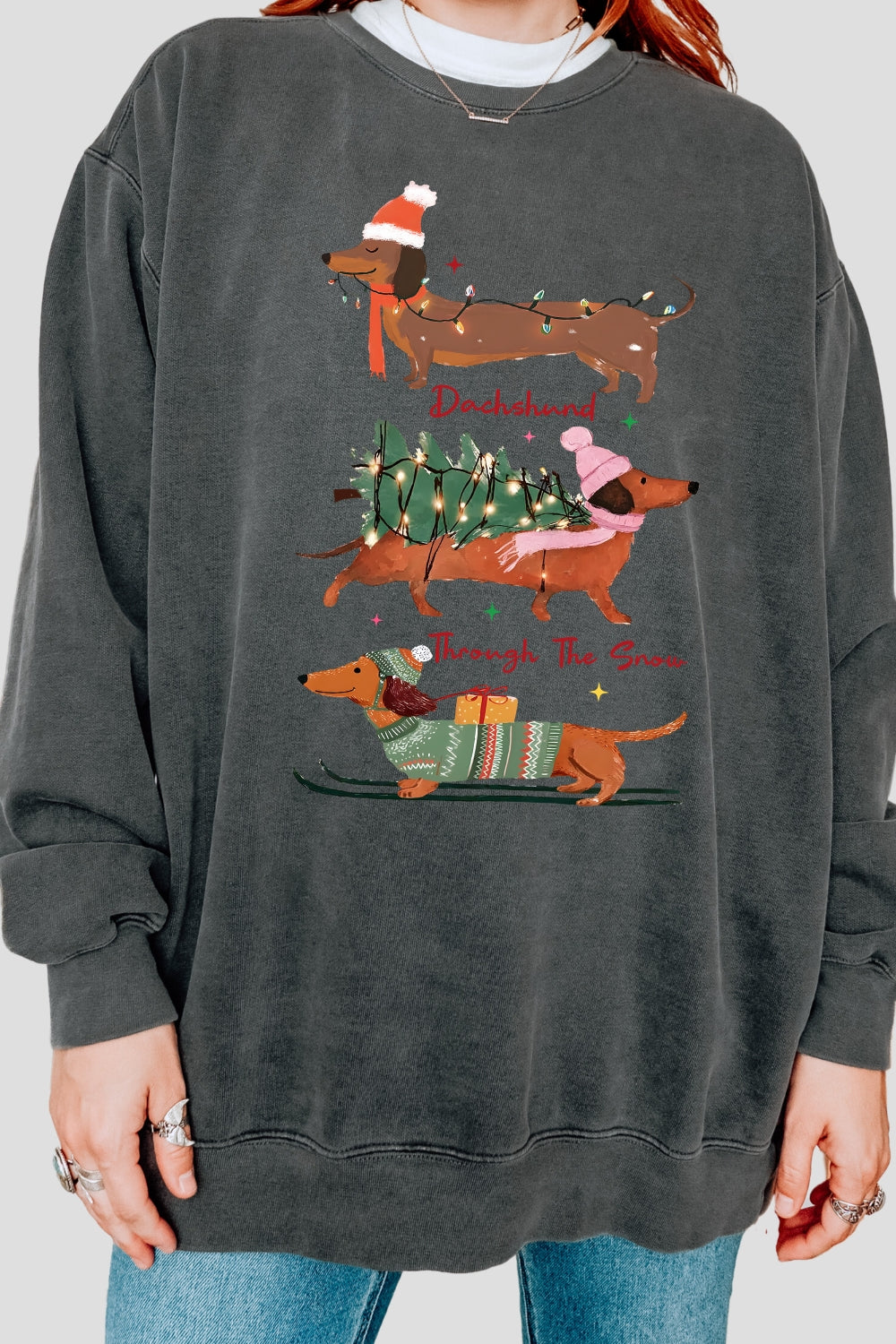 Dachshund christmas vibes sweatshirt